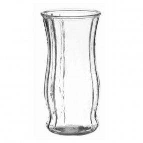 Glass Rose Vase Ribbed